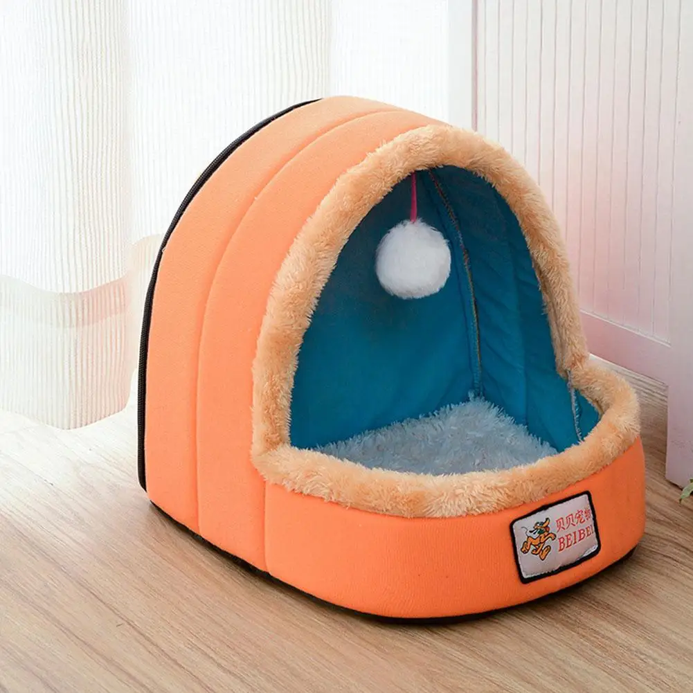 HobbyLane мини Ger Форма теплый питомец плюшевое гнездо палатка с шаром Haning для кошек собак маленький хлопковый чучел маленький домик для кошек