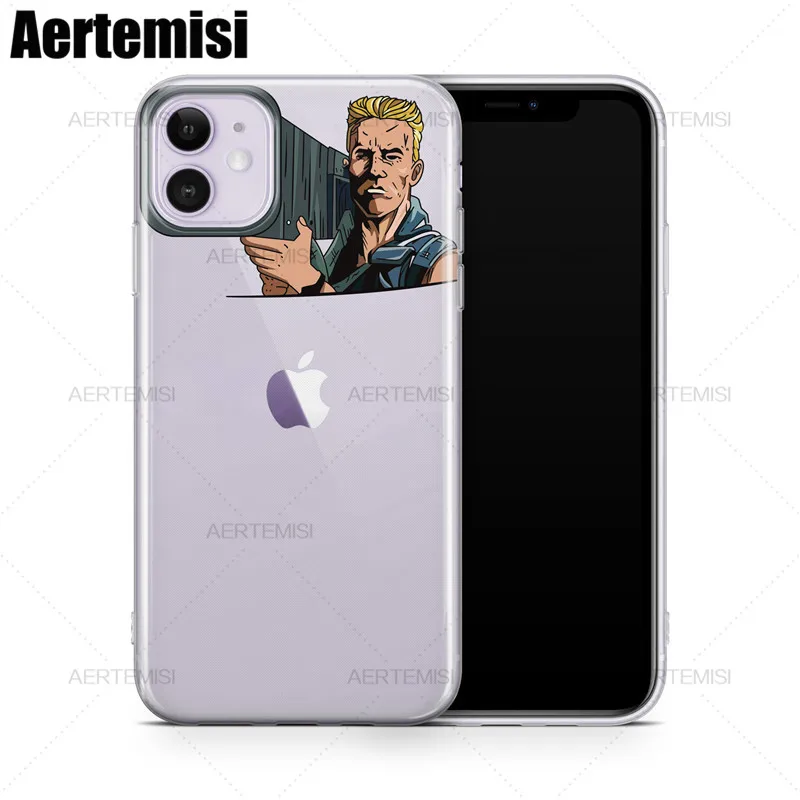 

Aertemisi Phone Cases Terminator Arnold Schwarzenegger Clear TPU Case Cover for iPhone 11 Pro Max