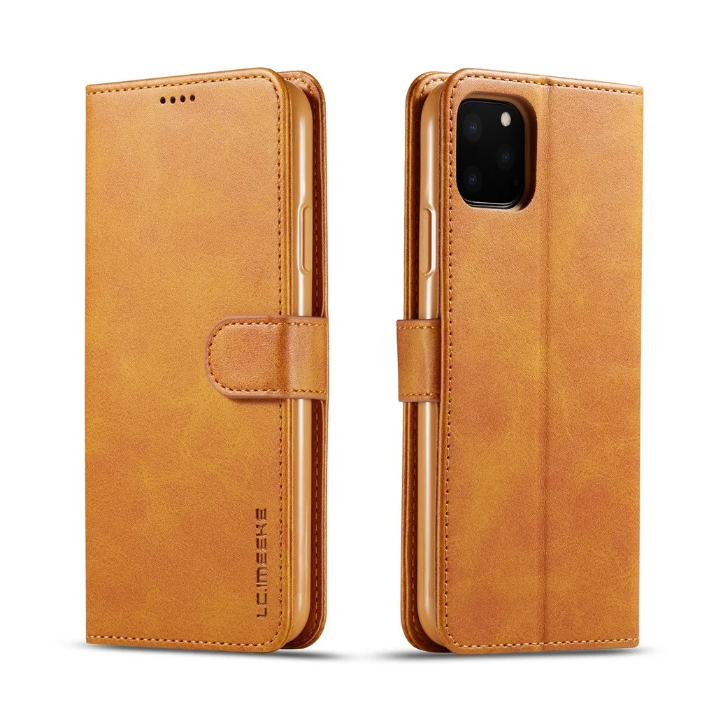 Wallet Case Leather Magnet Flip Cover Case With Card Slot Stand Leather phone Case For iPhone 11 Pro Anti-scratch Phone Case