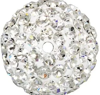 

6mm 8mm 10mm 12mm 14mm 100 pcs/lot white crystal Bead Bracelet necklace free shipping spacer ino9 beads