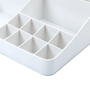 

Makeup Case Plastic Bedroom Creative Cosmetic Organizer Cosmetic Storage Box Space Saver Dividing Grid Stationary Jewellery