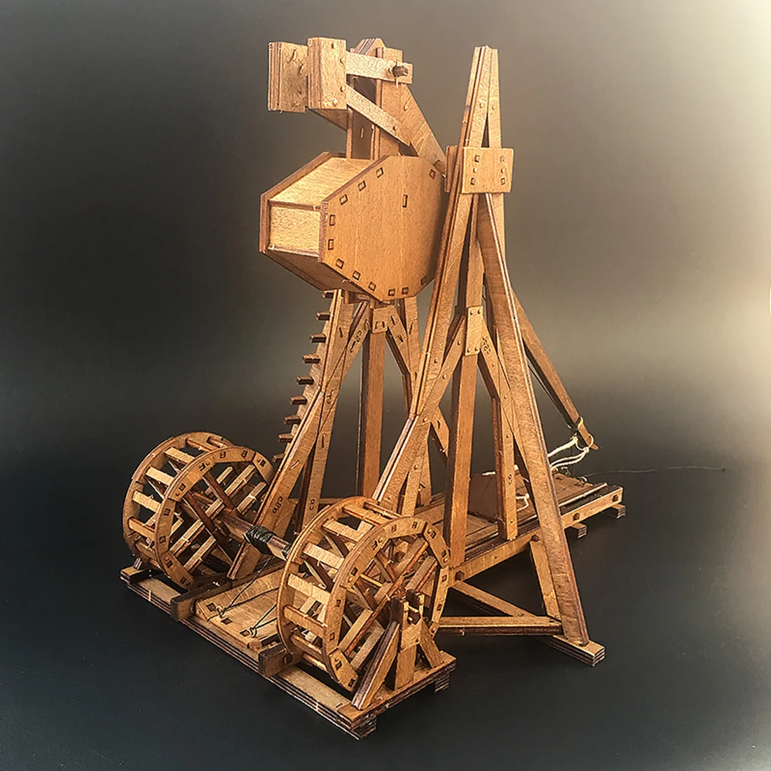 DIY старинная колесница модель осадная машина деревянная 3d головоломка модель деревянная игрушка деревянные пазлы для детей-противовес требушет