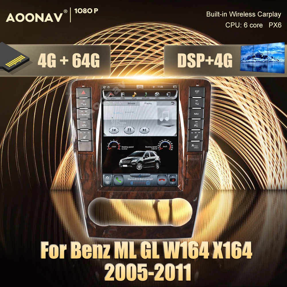 

Android car radio For Benz ML GL W164 X164 2005-2011 car multimedia player GPS navigator support Original car system Head unit