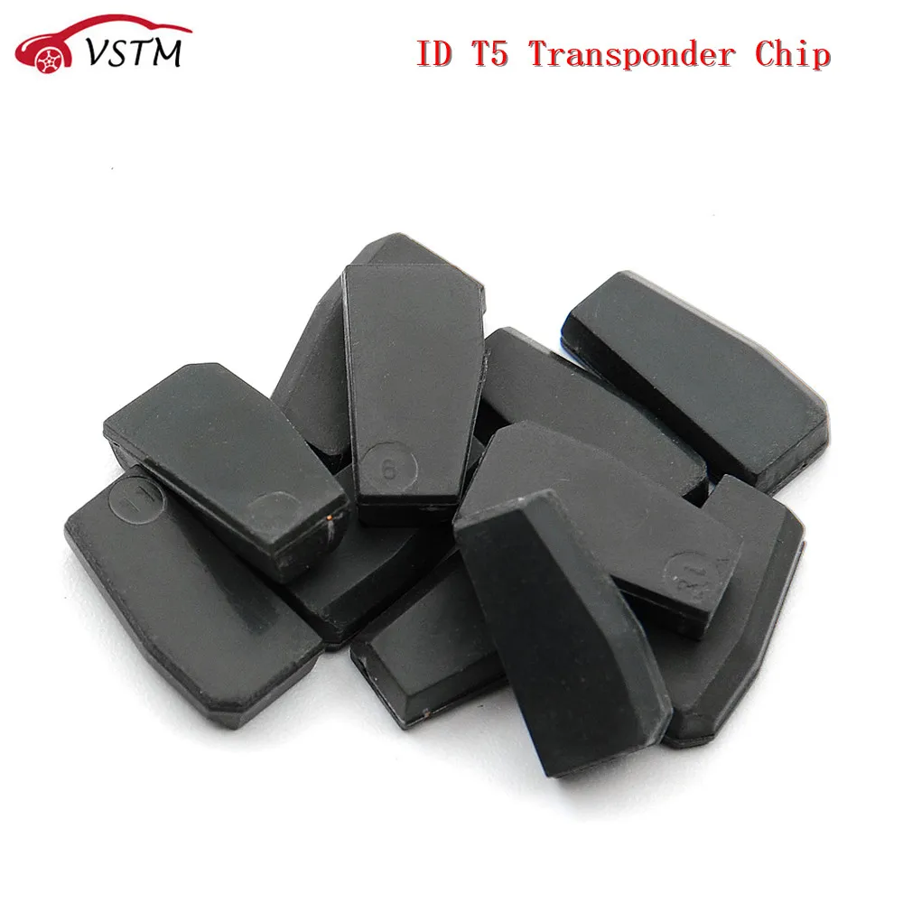 10pcs/lot New ID T5-20 Transponder Chip Blank Carbon T5 Cloneable Chip for Car Key Cemamic T5 Chip