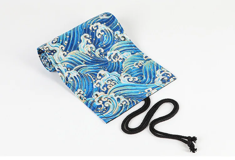 Japanese Ukiyo-e Style Pencil Cases Pencil Case Roll for Art Brushes Ukiyoe Pencil Case for School Estuches Escolares Cute Case
