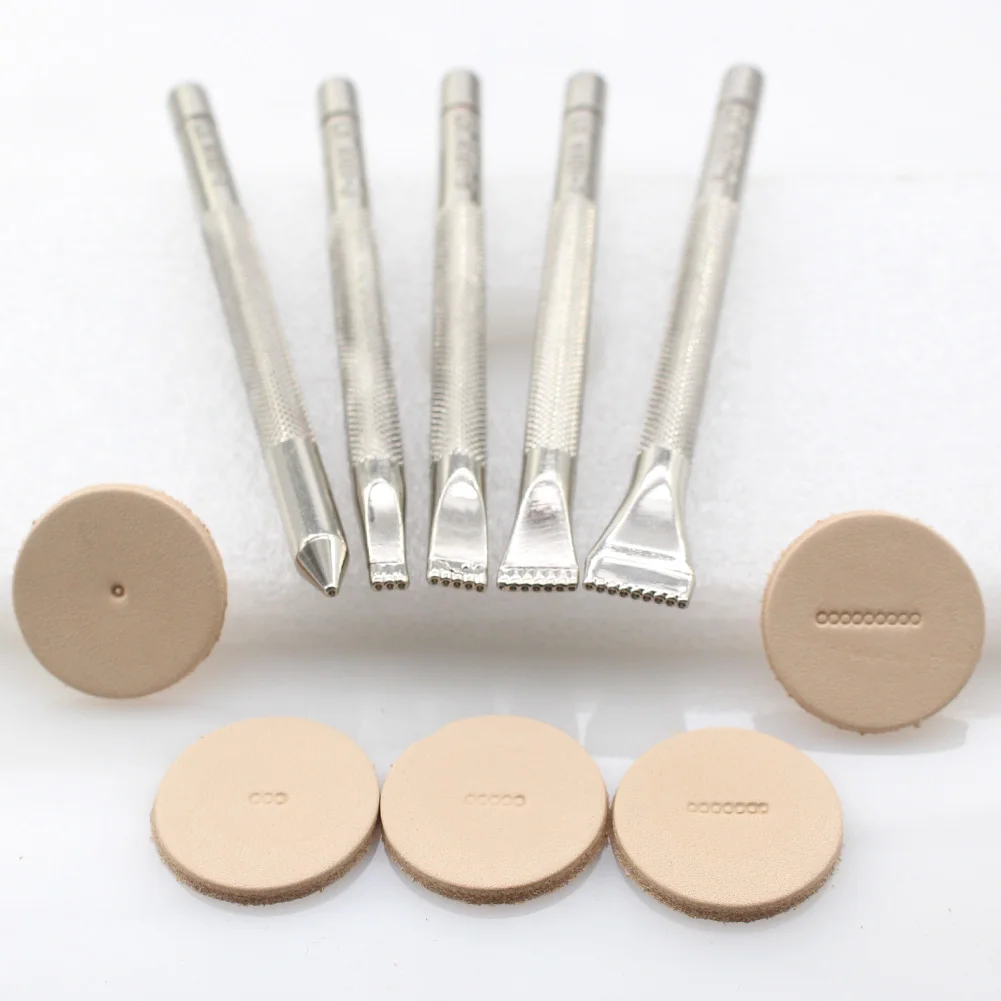 Leather Stamp Tool Stamping Working Carving Punches Tools Craft Saddle Dots Background Leathercraft Printing leather craft stamps carving printing tools