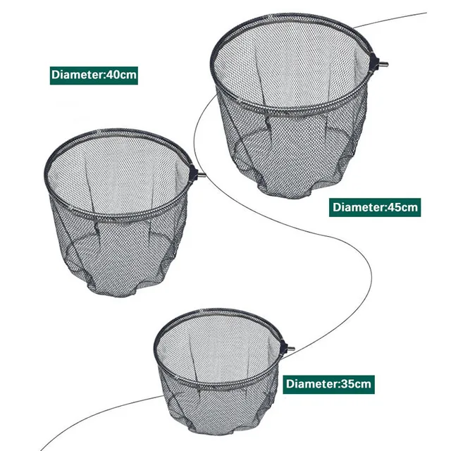 Hand Net Head Aluminum alloy 8mm Screw Folding Dip Net 35/40/45cm Gluing Net Outdoor Fishing Net Tool Accessories 2