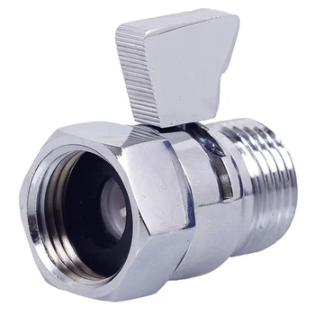 

Flow Control Valve Water Pressure Reducing Controller Hand Held Sprayer Head Shut Off Stop Switch 100% Brass Ceramic Disc Valve