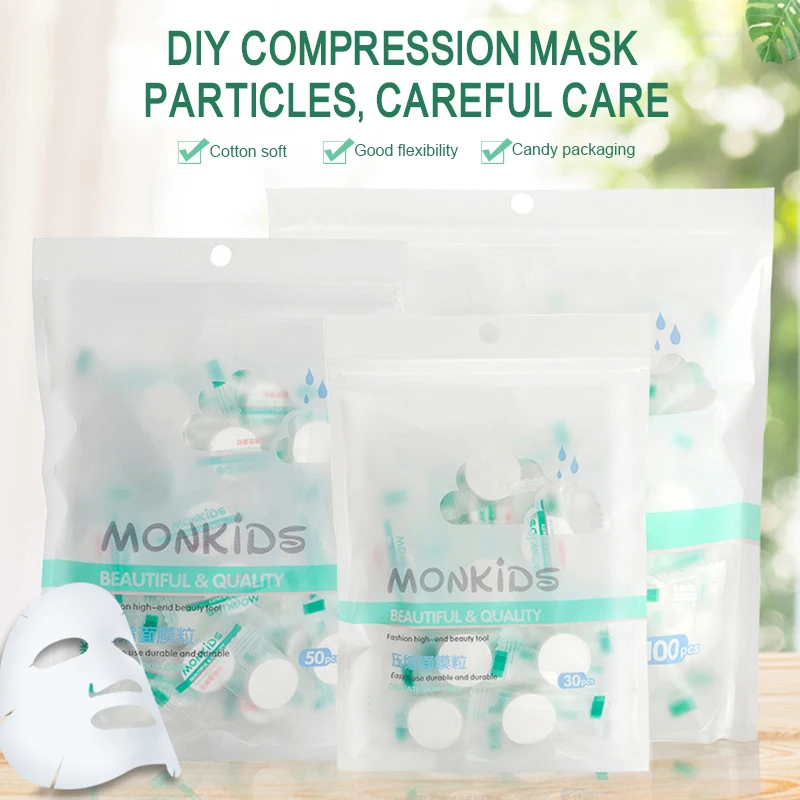 100pcs/pack, Disposable Moisturizing Plastic Face Mask Paper For