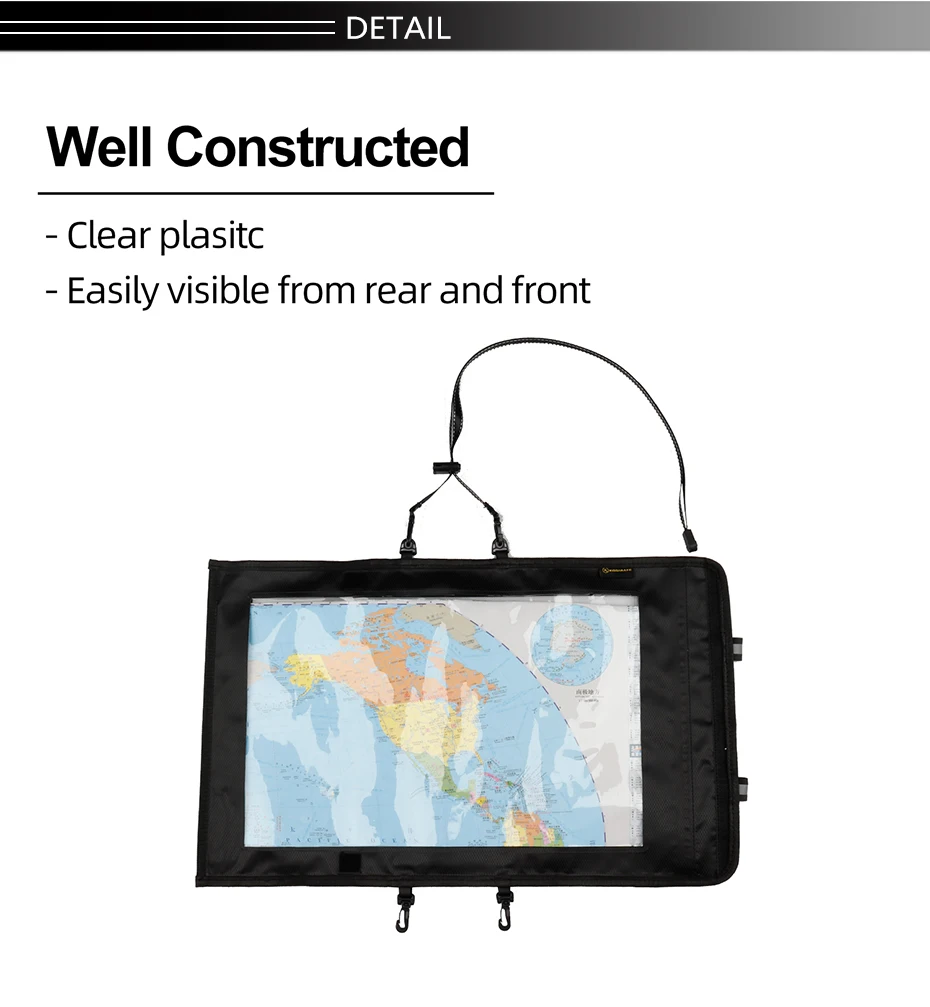 1PC White Waterproof PVC Transparent Map Case Camping Hiking Case Holder NE8 