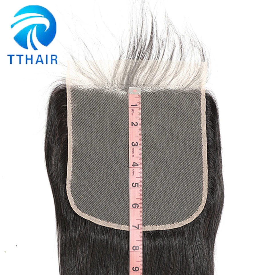TTHAIR 7x7 синтетическое закрытие шнурка прямые волосы Remy бразильские человеческие волосы закрытие с Детские волосы швейцарская шнуровка