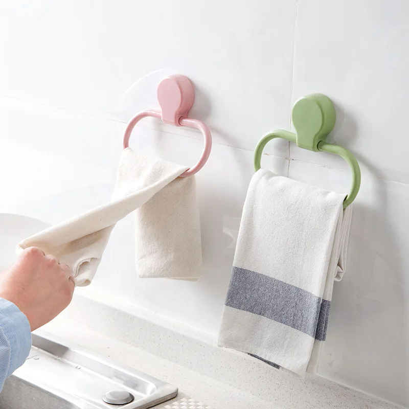 Подвесное полотенце Бесплатная дырокол крепкое кольцо паста вешалка