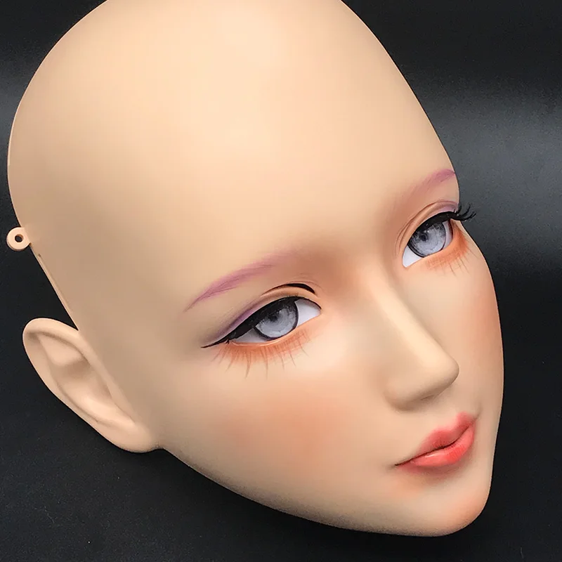 mask25 LiLi Mask-17) милая девушка Смола половина головы настроить Косплей Японская ролевая игра Аниме Силиконовые кигуруми маска Трансвестит кукла - Цвет: mask25