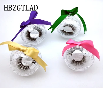 

NEW 10/20pcs 25mm Eyelash Packaging Box wholesale Lash Boxes Packaging Faux cils Mink eyelashes Glitter ball case Makeup Storage