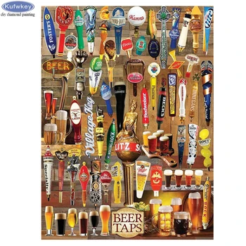 

Beer Glass DIY Diamond Painting Full Square/Round Mosaic Rhinestones Cross Stitch kits Beads Embroidery Christmas Gift Newest
