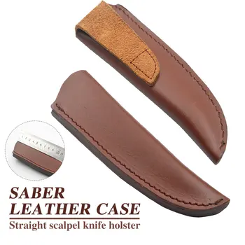 

Knife Pocket Portable Durable Brown Leather Hunting Sheath Cover Bags Case Holder Knife Sleeve Tactical Pouch Outdoor Tool