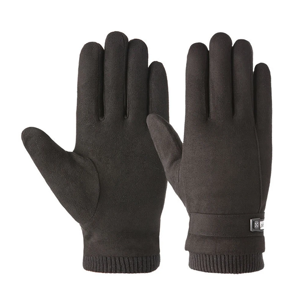 Осенне-зимние рыболовные перчатки унисекс из замши и бархата, толстые теплые перчатки для верховой езды, уличные лыжные перчатки с сенсорным экраном, оборудование для рыбалки