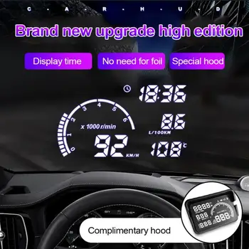 

I9 Car HUD Head-Up Display Windshield Speed Projector Security Alarm White OBD Vehicle Head-up Display