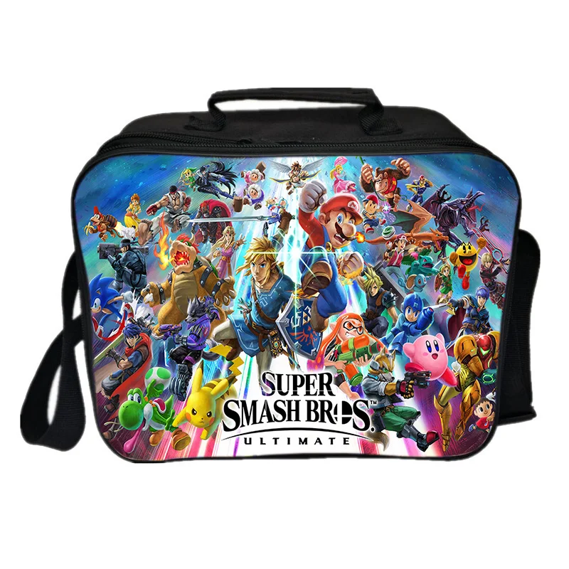 

Super Mario Smash Bros Lunch Bag with Ice Pack Thermal Insulated Bag Picnic Camping Fresh Keeping Multifunctional and Practical