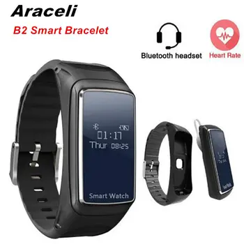 

2020 B2 Smart Bracelet Bluetooth Earphone Oled Sleep Tracker Heart Rate Monitor SmartBracelet Sports Pedometer B2 Smart Bracelet