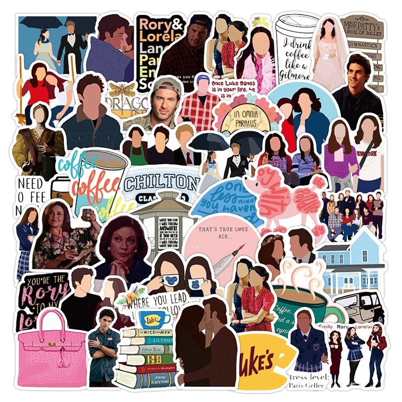 10/50 шт./лот классические наклейки для ТВ шоу Gilmore Girls граффити автомобильного