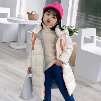 

2020New Children's down Jacket Girls' Boys' Middle and Long Children's Thickened Long Knee-Length down Jacket girls winter coat