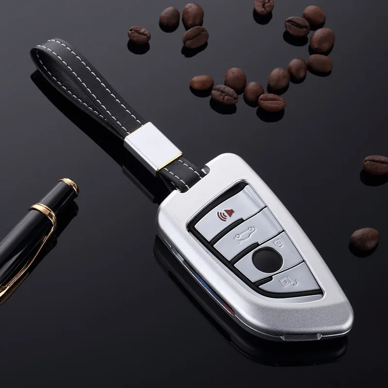 

Aluminum Alloy Car Key Cover Case Fob Frame For BMW 520 525 730li 740 118 320i 1 3 5 7 Series X3 X4 M3 M4 M5 keychain