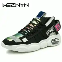 Осенние сетчатые повседневные не сужающиеся книзу кроссовки мужская обувь легкая дышащая прогулочная теннисные кроссовки Feminino zapatillas hombre W59