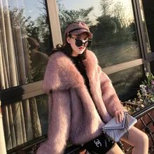 New Arrival Fox Fur Jacket Women Winter Coat Short Thicken Big Lapel Warm Fur Coat Fashion Elegant Woman Fur Outwear