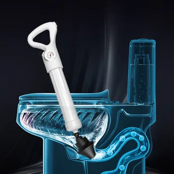 

High Pressure Air Drain Blaster Gun Drain Clog Dredge Tools Powerful Toilet Plunger Auger Cleaner For Bathroom Kitchen Sink