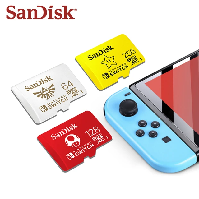 Sandisk 128gb Micro Sd Card Nintendo Authorized 64gb 256gb Cartao De Memoria Tf Memory Cards For Game Expansion Card - Memory Cards - AliExpress