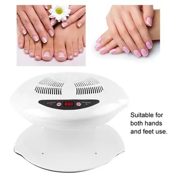 

Nail Lamp Hot & Cold Air Nail Dryer Warm Cool Nail Polis Drying Fan Manicure Tool White US Plug 110v Lamp For Nails