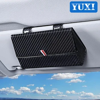 

carbon fiber Car sun visor glasses case storage box For BMW MINI ONE COOPER S JCW F54 F55 F56 F60 Car interior accessories
