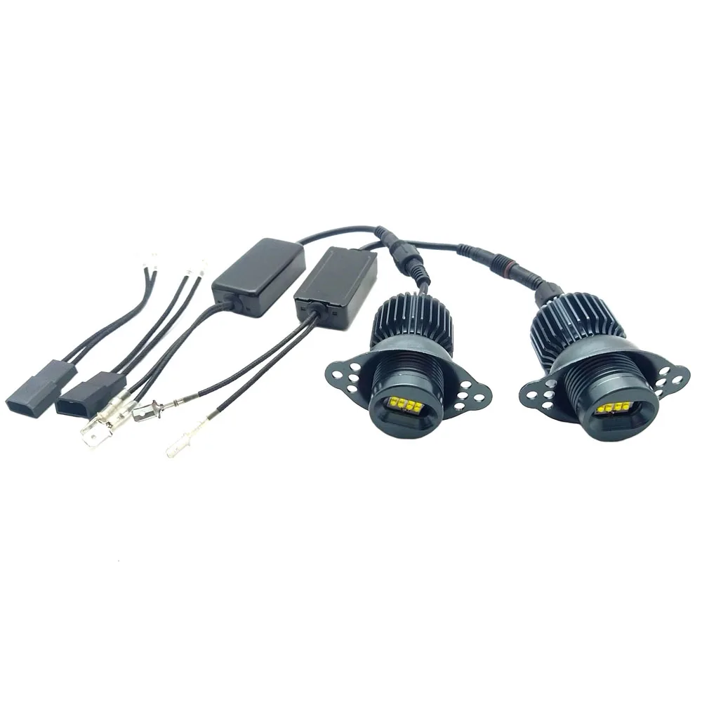 1 Set 80W XBD Chips LED Angel Eyes Halo Marker Ring Light Bulb Canbus For BMW E9