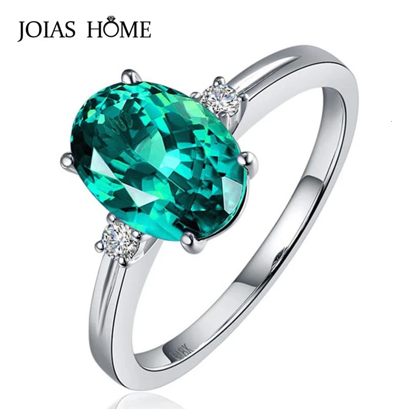 Классическое серебряное кольцо с сапфиром JoiasHome 925 пробы овальным