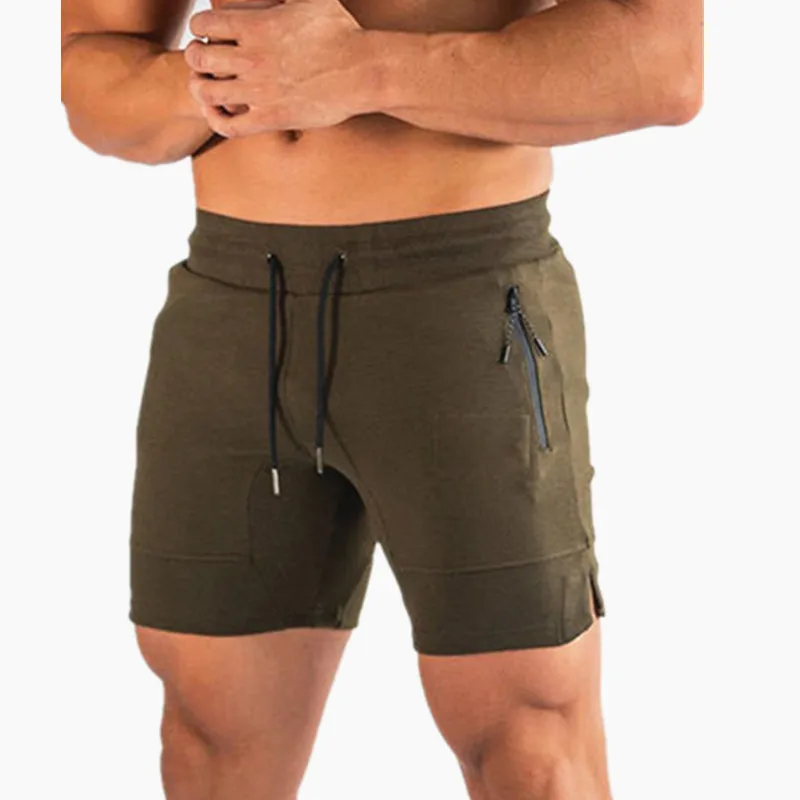 Army green Новинка, летние мужские шорты для спортзала, фитнеса, бегунов, дышащие, быстросохнущие, повседневные, бодибилдинг, высокое качество, спортивные штаны - Color: Army green