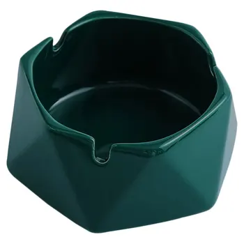 

1 Pc Polygonal Ashtray Ceramics Ash Container Simple Ash Organizer(Random Color)