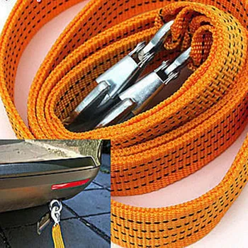 

3 Tons 4 Meter Universal Car Tow Cable Towing Strap Rope Truck Pulling Rope With Wrought Iron Hooks
