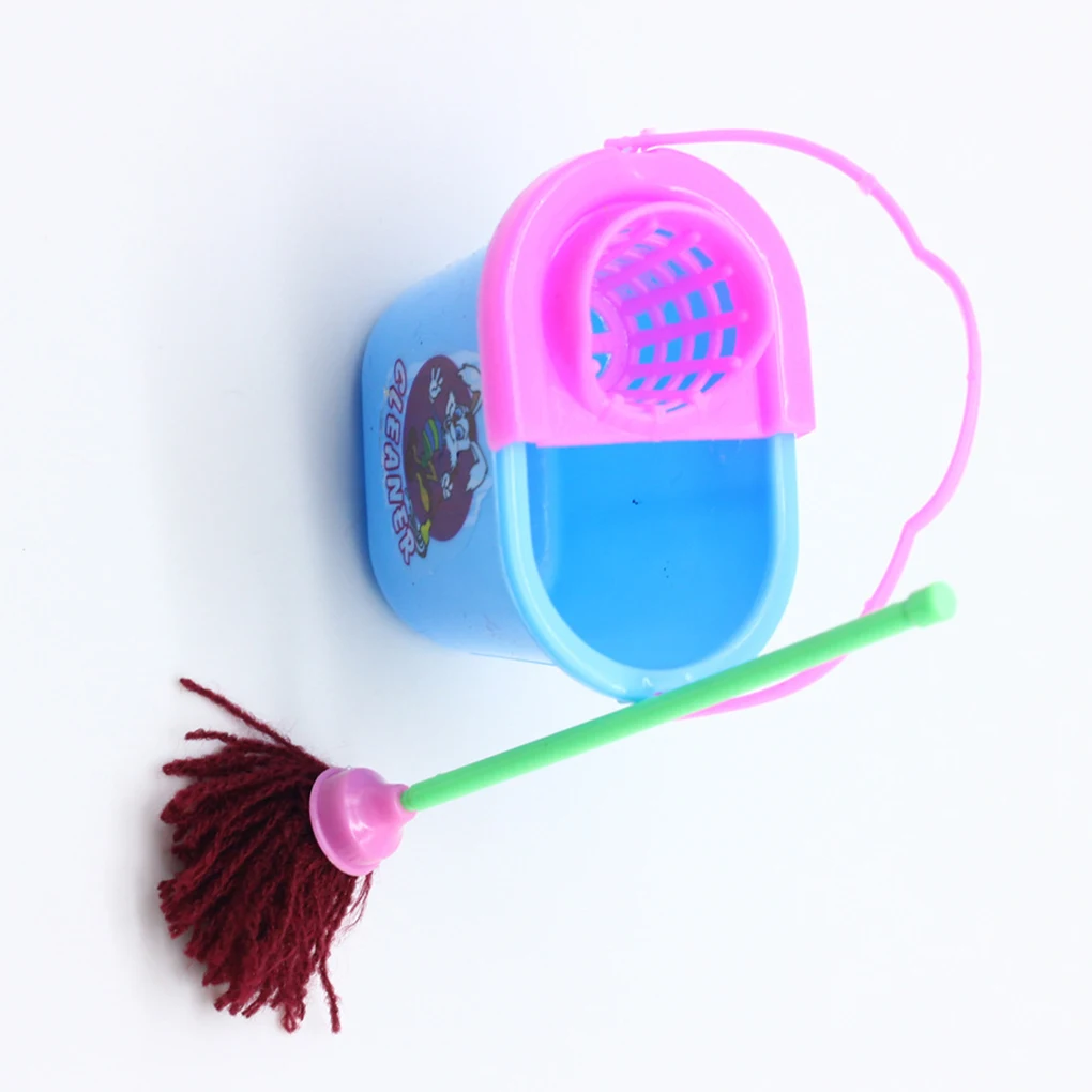 9Pcs Household Girl Dolls Toys Cleaning Tools Kit simulation cleaner Toy  cleaning Children Plastic Simulation Furniture Cleaner Set