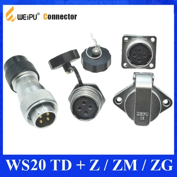 

Original Weipu WS20 Connector TD + Z ZM ZG 2 3 4 5 6 7 9 12 Pin Male TD Plastic Hose Cable Plug Square Flange Panel Mount socket
