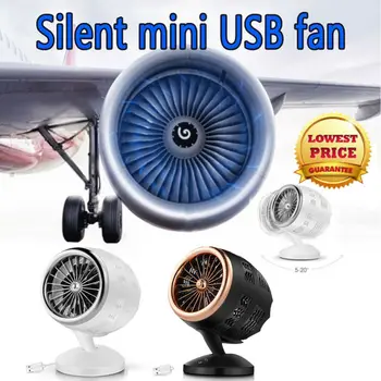 

Portable Creative Desktop USB Fan Double Turbines Leaf Cooling Circulation Fan Summer Household Cooling Fan