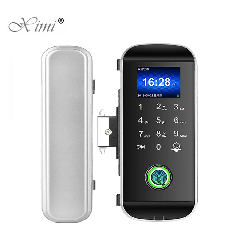 US $64.60 New Arrival Sliding Glass Door Lock Biometric Fingerprint Door Access Control System Support CardPassword And Remote Control
