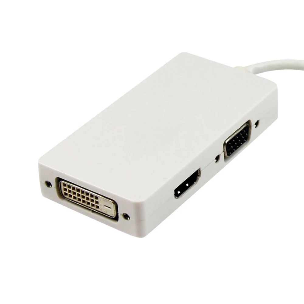 Переходник с дисплейного порта MiniDP на HDMI 4K VGA, HDMI, DVI 3-в-1 Mini DisplayPort для VGA HDMI 4k HDMI, DVI адаптер конвертер кабель для apple macbook pro air mini