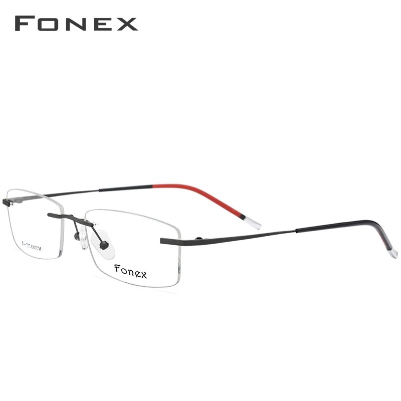 FONEX Титановые очки без оправы B для мужчин и женщин оправа рецептурных очков