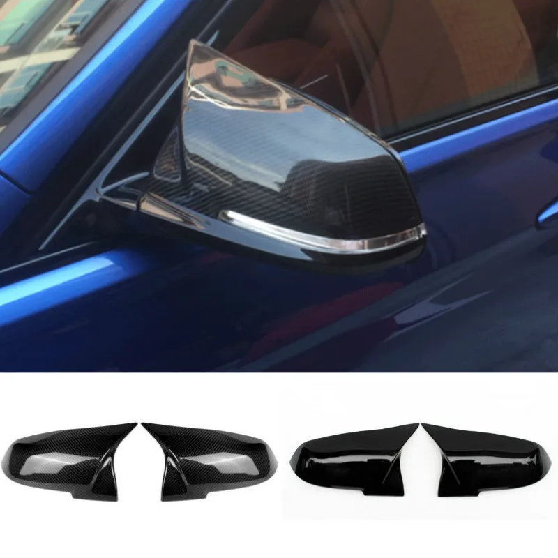 2 pieces Rearview Mirror Cover Cap Carbon Black for BMW Series 1 3 4 X M 220i 328i 420i F20 F21 F22 F23 F30 F32 F33 F36 X1 | Автомобили и