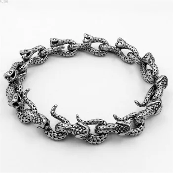 

retro Domination The snake spirit titanium steel bracelet individuality man fashion tideway accessories mens bracelets
