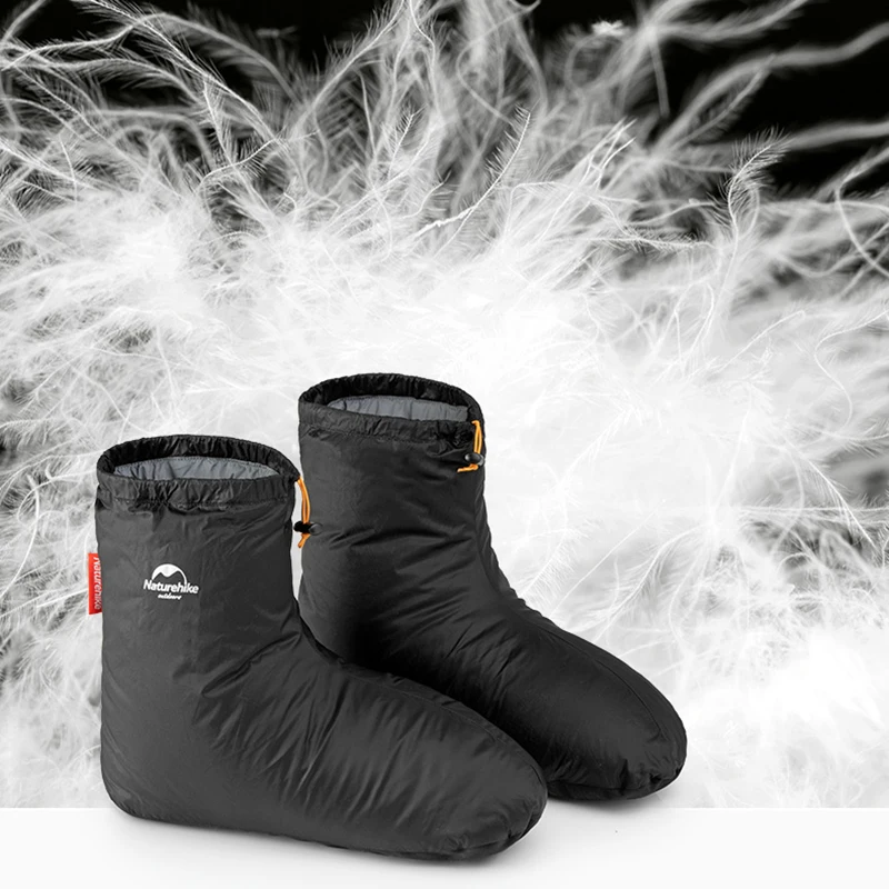 Naturehike Goose Down Boots for Men Women, Thermal Socks, Footwear, Outdoor Hiking, Camping, Sleeping Bag Accessories, Winter