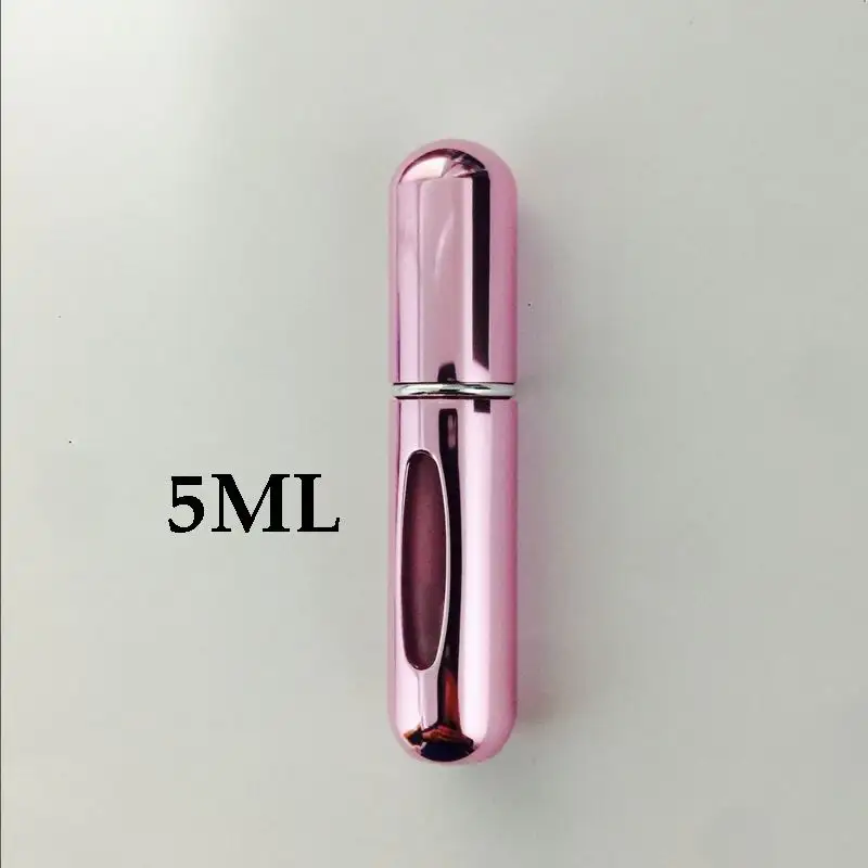 Developfly5ml многоразовый мини флакон-спрей для духов Алюминиевый распылитель портативный дорожный косметический контейнер флакон для духов - Цвет: metal pink color