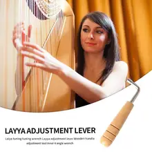 Горячая Lyre harp тюнинговый ключ классический Lyre harp тюнер гаечного ключа деревянная ручка инструмент для регулировки Внутренний 4 угловой ключ