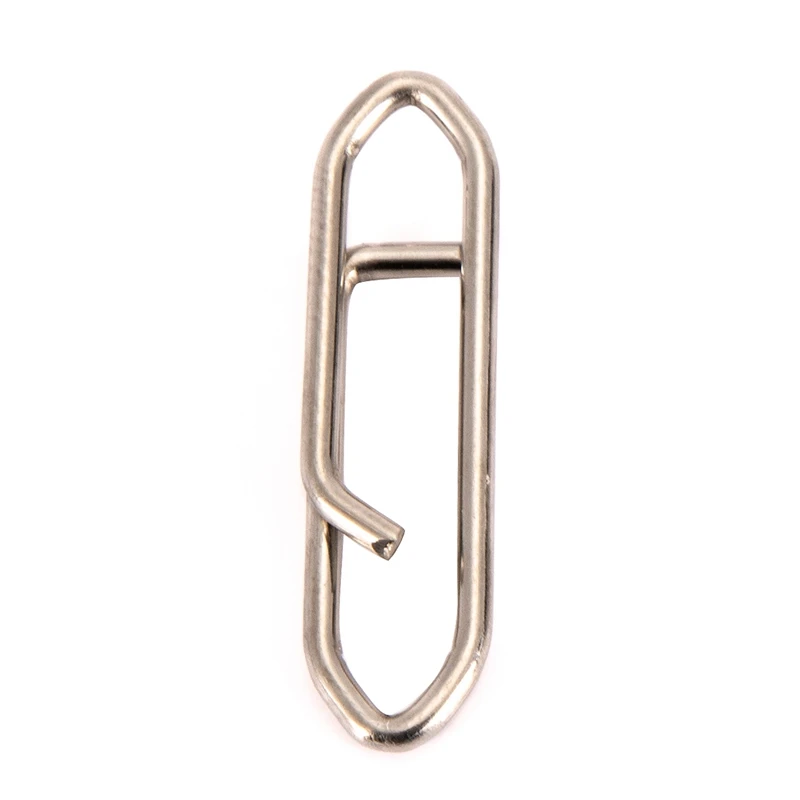 

100Pcs Powerful Fishing Snap Stainless Steel Fishing Clip Interlock Fishing Tackle Type S
